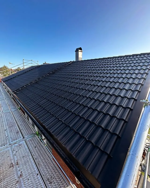 Takbyte - tak och skorsten